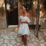 EL KSIBA ECRU DRESS