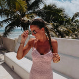 SONORA LIGHT PINK LACE DRESS