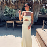 LUCERO BUTTER YELLOW BANDEAU DRESS