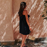 TANGER DARK BLUE ONE SHOULDER DRESS