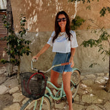 NAYARA WHITE CROPPED T-SHIRT