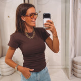 MANUELA BROWN T-SHIRT