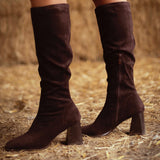 REBECCA BROWN SUEDE HEEL BOOTS