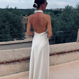 YAKUBA ECRU HALTER DRESS