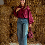 GWENDOLYN BORDEAUX BLOUSE