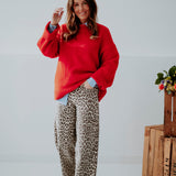JOANIE RED KNIT SWEATER