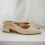 LOTTA BEIGE POINT TOE SLINGBACK