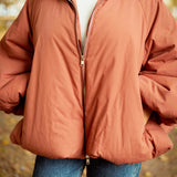 HELLO OCTOBER TERRACOTTA PUFFER JACKET