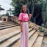ROSA PINK CROCHET PANTS
