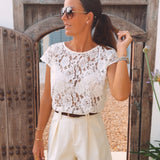 ES VEDRA ECRU LACE BLOUSE
