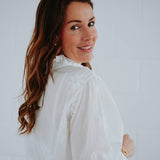 HANA WHITE FLOWER BLOUSE