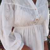 SOL Y SAL WHITE EMBROIDERED DRESS