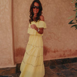 NOUR YELLOW LAYER DRESS