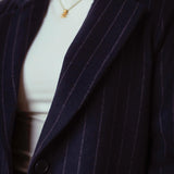 DARCY DARK BLUE STRIPED BLAZER