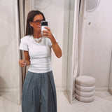EMILIE DARK BLUE CHECKERED PANTS