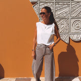 LIGHT BROWN BALLOON JEANS 9157-13