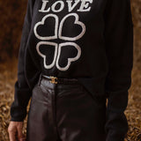 CLOVER LOVE BLACK SWEATER