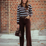 BROWN EXTRA TALL WIDE LEG JEANS 9131-9