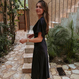 LEOCADIA LONG BLACK DRESS