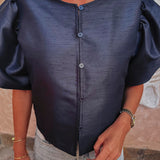 HABIBA DARK BLUE MUSTHAVE BLOUSE