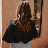 SOLSTICE BLACK CROPPED T-SHIRT