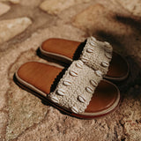 CABRERA ECRU SHELL CROCHET SLIPPERS