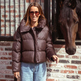 FRANNY BROWN PUFFER JACKET