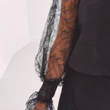 LILIANE BLACK LACE BLOUSE