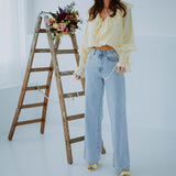 FAELINA YELLOW RUFFLE BLOUSE