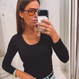 CLAIRE BLACK LONGSLEEVE SHIRT