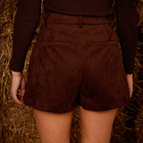 TRINLEY BROWN SUEDE SHORT 2523-CH-1