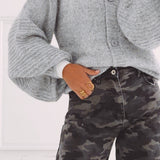 CASSIDY GREY BUTTON CARDIGAN