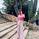 ROSA PINK CROCHET PANTS