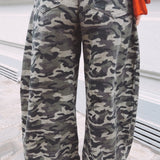 KHAKI CAMO BALLOON PANTS