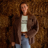 RIVE GAUCHE ECRU CROPPED T-SHIRT