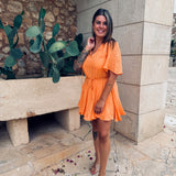 CARMELA ORANGE MUSTHAVE DRESS