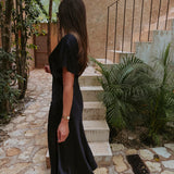LEOCADIA LONG BLACK DRESS