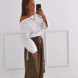 SAFIRA WHITE LONGSLEEVE SHIRT