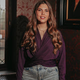 AUBREY BURGUNDY LONGSLEEVE BLOUSE