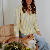 IZZY YELLOW STRIPED BLOUSE