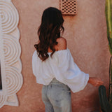 PS THE LABEL - WHITE OFF SHOULDER BLOUSE