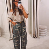 ARMY KHAKI BALLOON PANTS