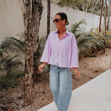 CIELO PINK STRIPED BLOUSE