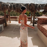 CHOUROUK WHITE FLOWER DRESS