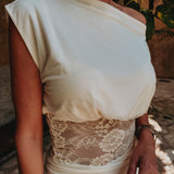 CELAYA ECRU LACE TOP
