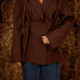 PYRISSA BROWN BLAZER