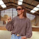 PATSY BROWN BUTTON SWEATER