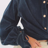 NOOR DARK BLUE DENIM BLOUSE
