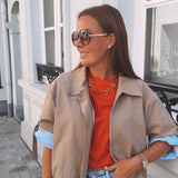 KEELY BEIGE SHORTSLEEVE TRENCHCOAT