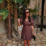RAYOS DEL SOL BROWN DRESS